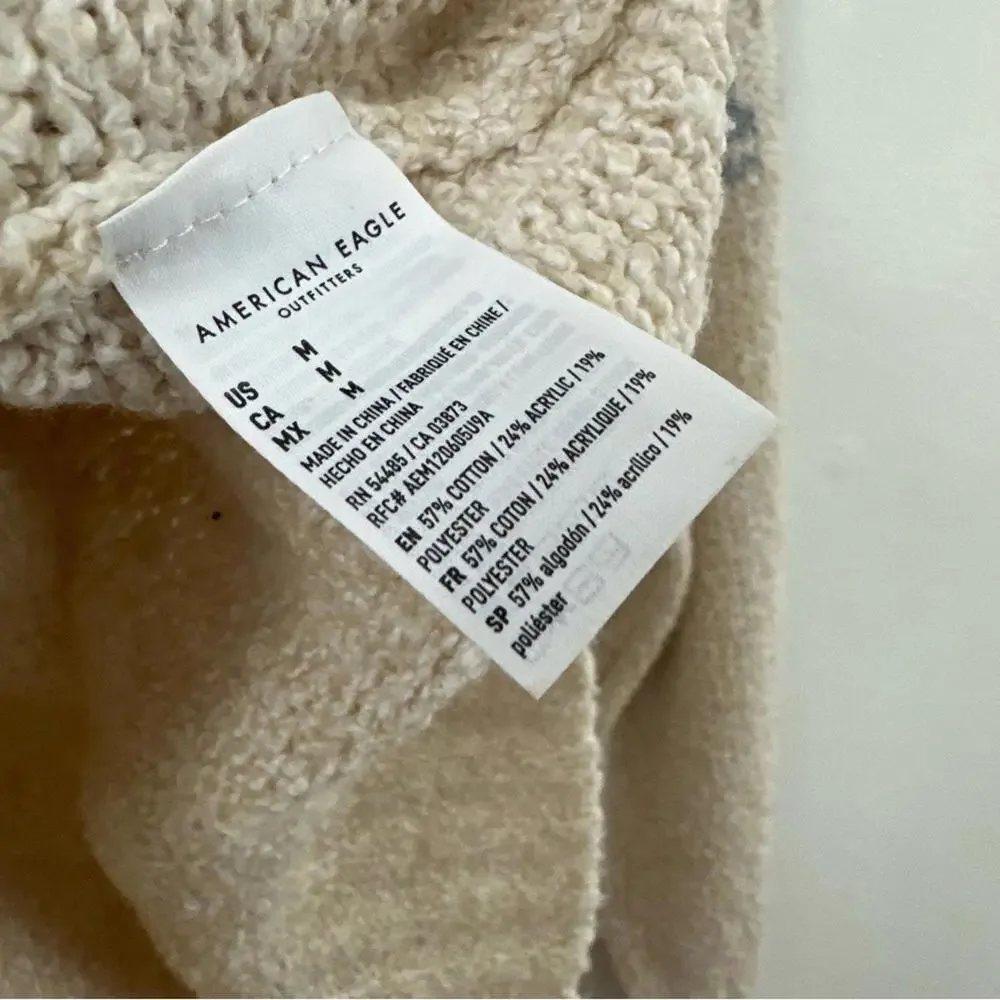 American Eagle Fairisle Mockneck Soft Sweater Women's Size M - Picture 3 of 5